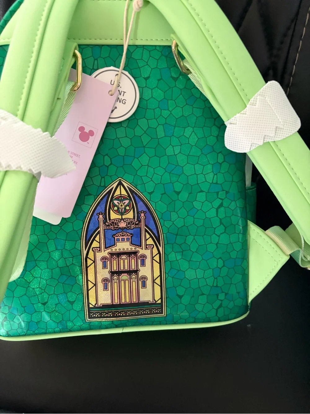 Loungefly Green Tiana Stained Glass Mini Backpack